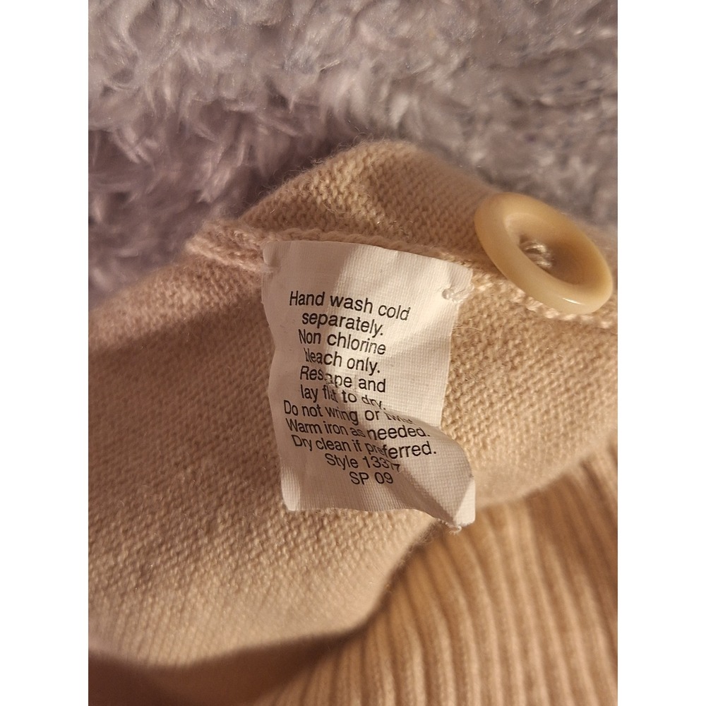 J. Crew Tan Cardigan Sweater Size Small Cotton Cashmere Button Front Pockets - Picture 11 of 11